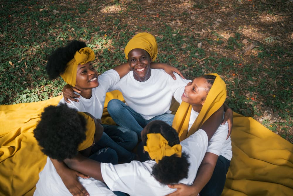 Group of women smiling